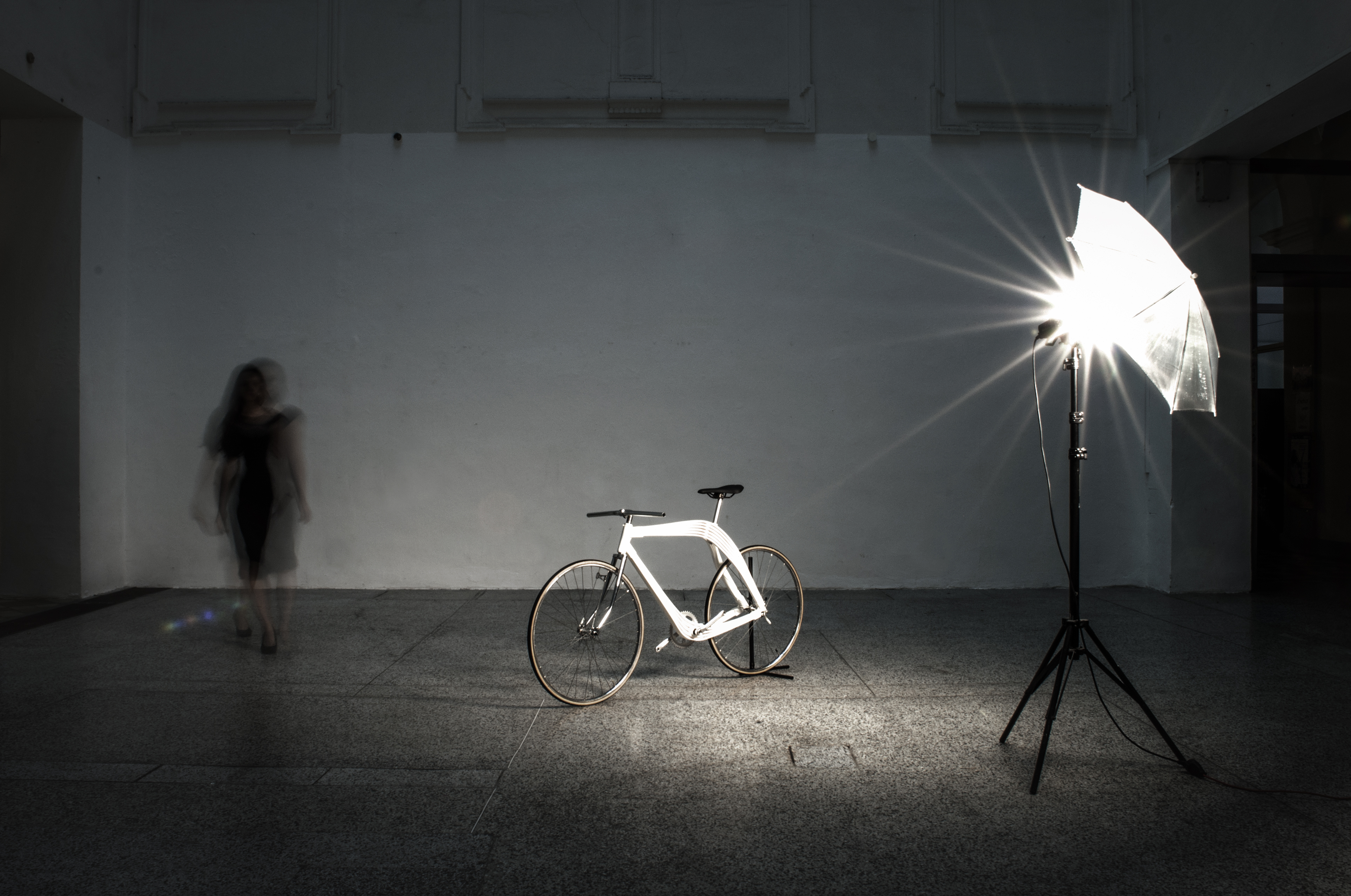 The bike in a photostudio